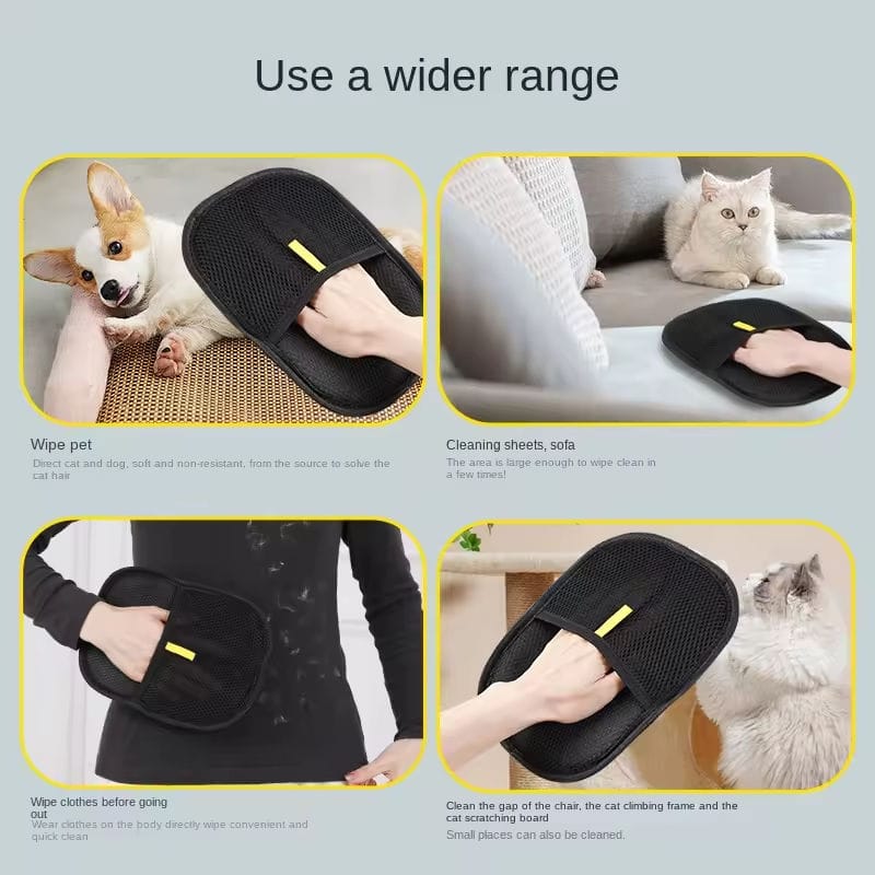 Pet Hair Removal Gloves (Pack of 2)